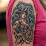 Neo Traditional Pinup Tattoo Design