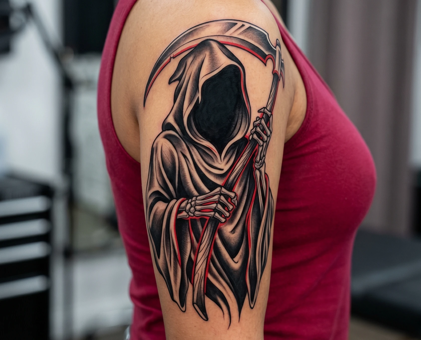 Black and Grey Neo Traditional Tattoos