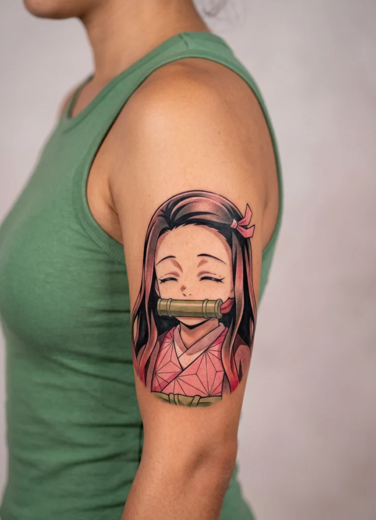 Nezuko Demon Slayer Detailed Face Design