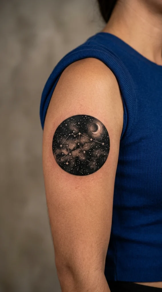 Night Sky Aquarius Star Cluster