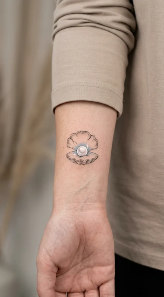 Pearl Inside Shell Cancer Design