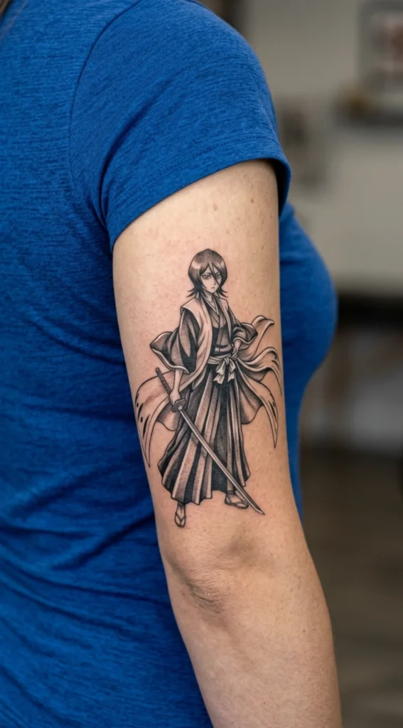 Rukia Bleach Elegant Sword Stance