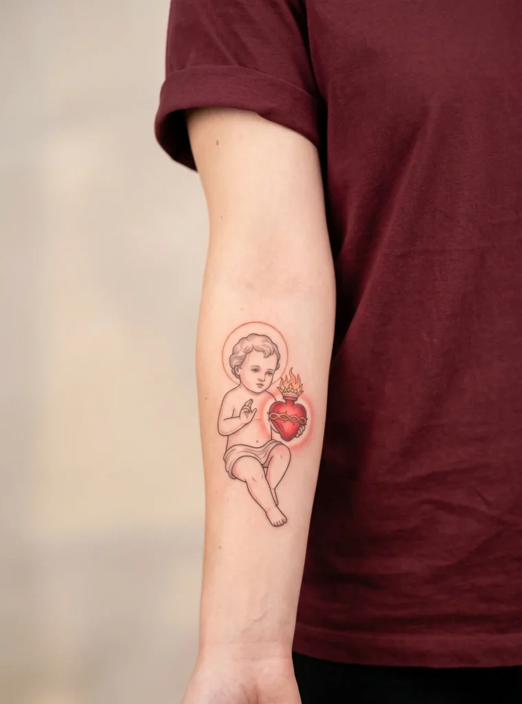 Sacred Heart Baby Jesus Soft Glow