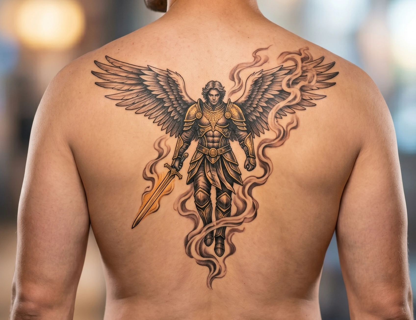 Saint Michael Back Tattoo Ideas