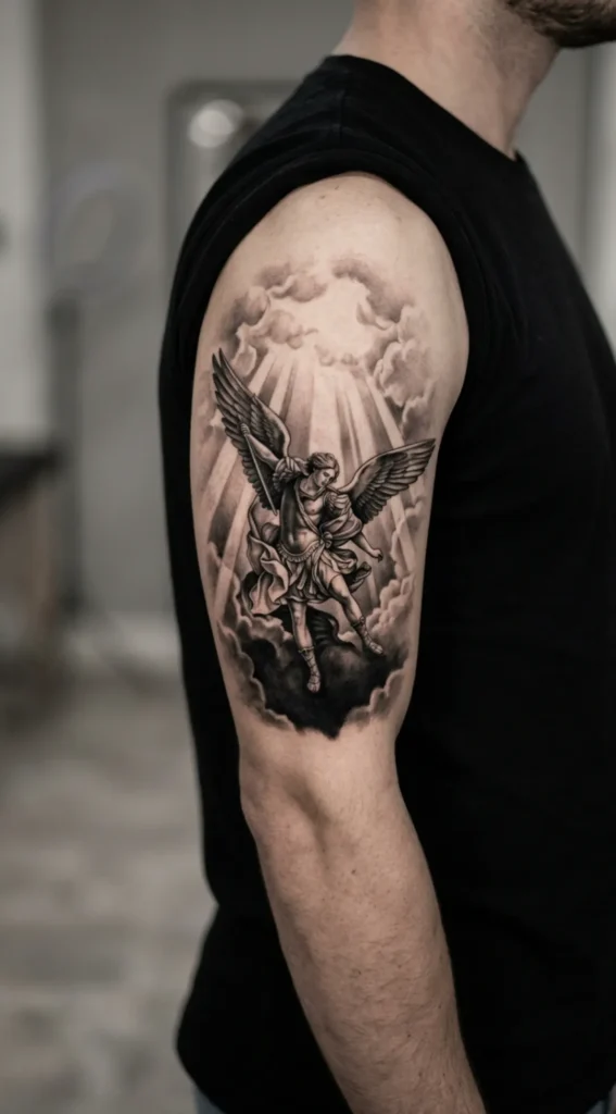 Saint Michael Descending from Heaven