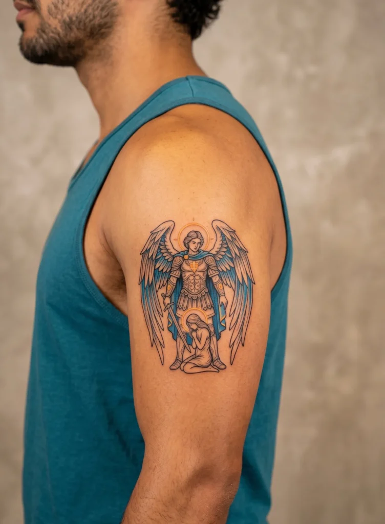 Saint Michael Protecting Soul Symbolism