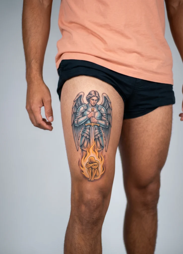 Saint Michael Sword Guarding Soul