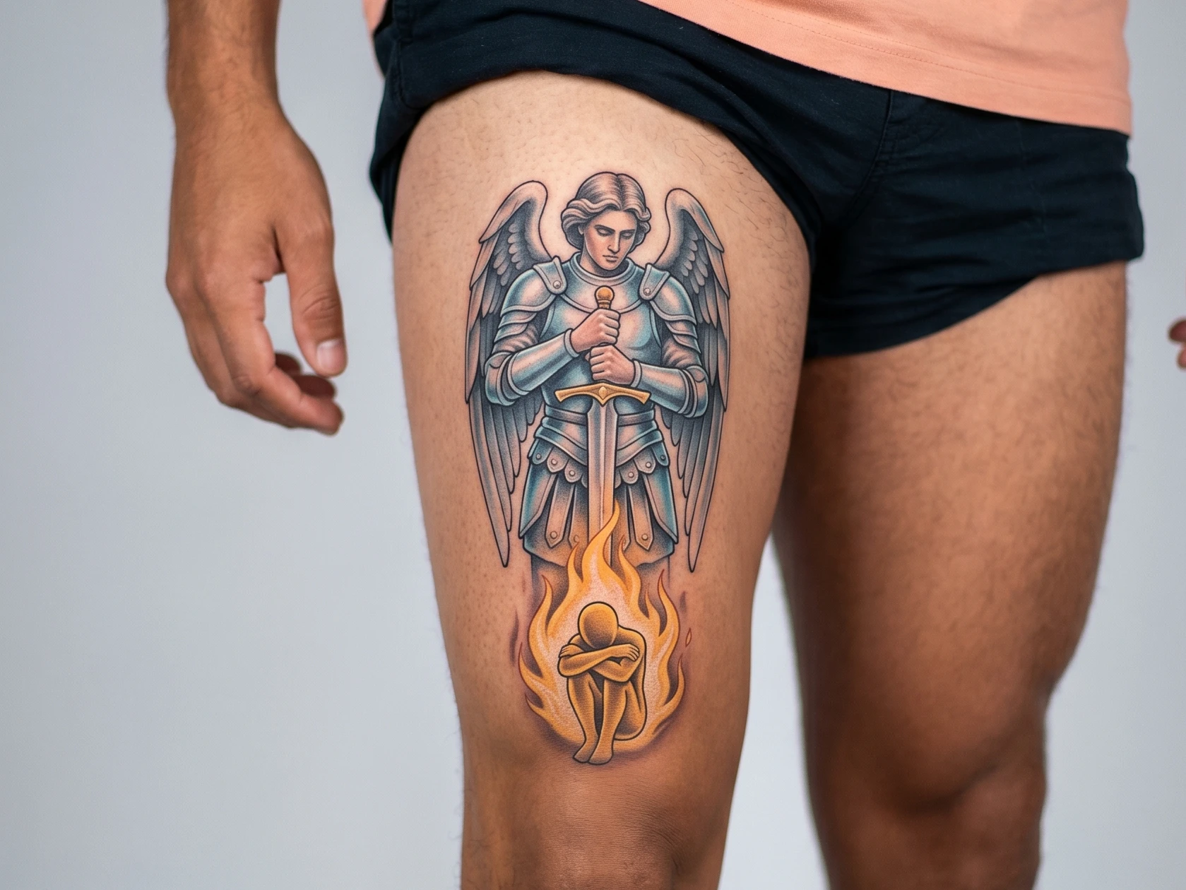 Saint Michael Tattoo with Sword Ideas