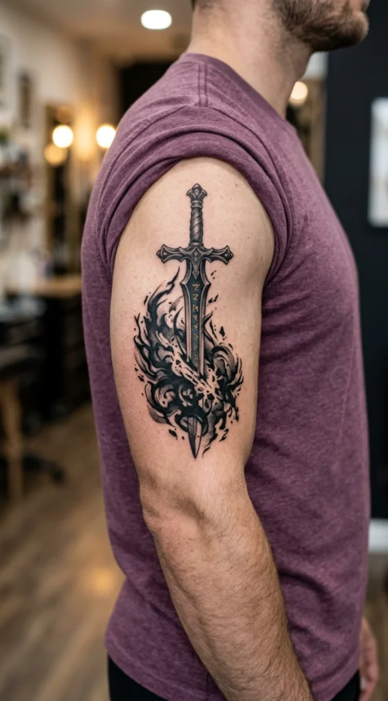 Saint Michael Sword Piercing Darkness