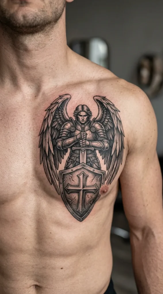 Saint Michael with Shield and Sword