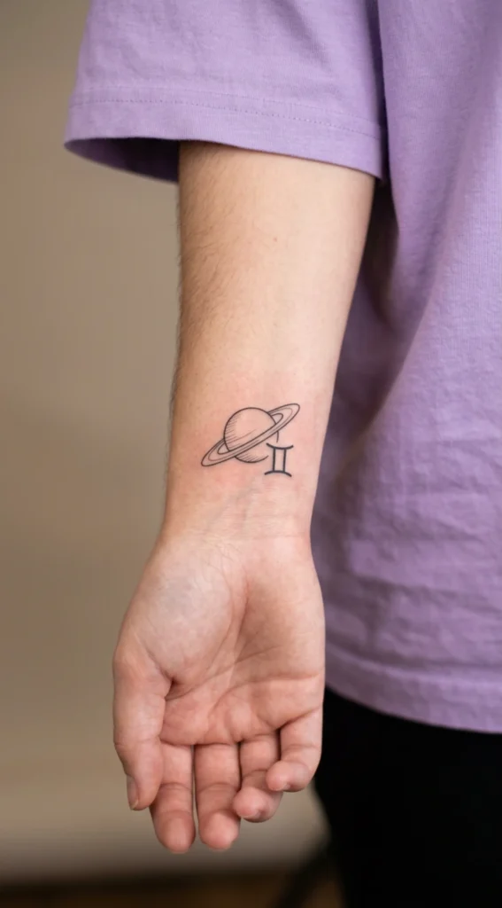 saturn Ring and Gemini Symbol Mix