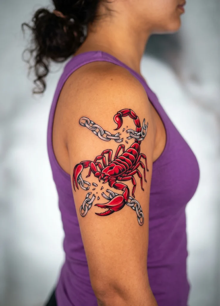 Scorpion with Broken Chain Symbolism