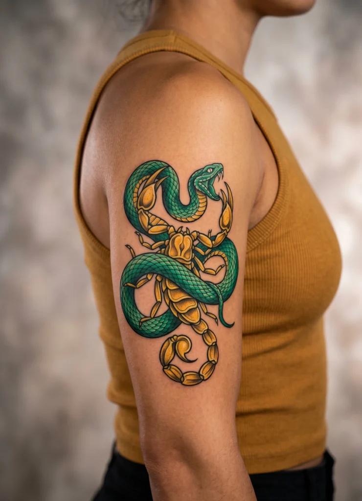 Scorpion with Snake Hybrid Symbolism
