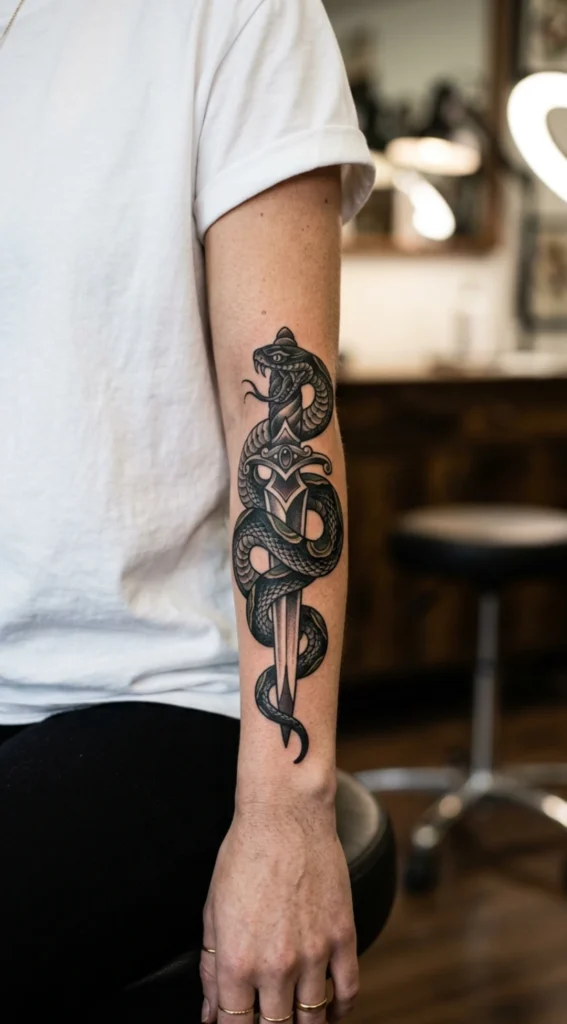 Serpent Wrapped Dagger