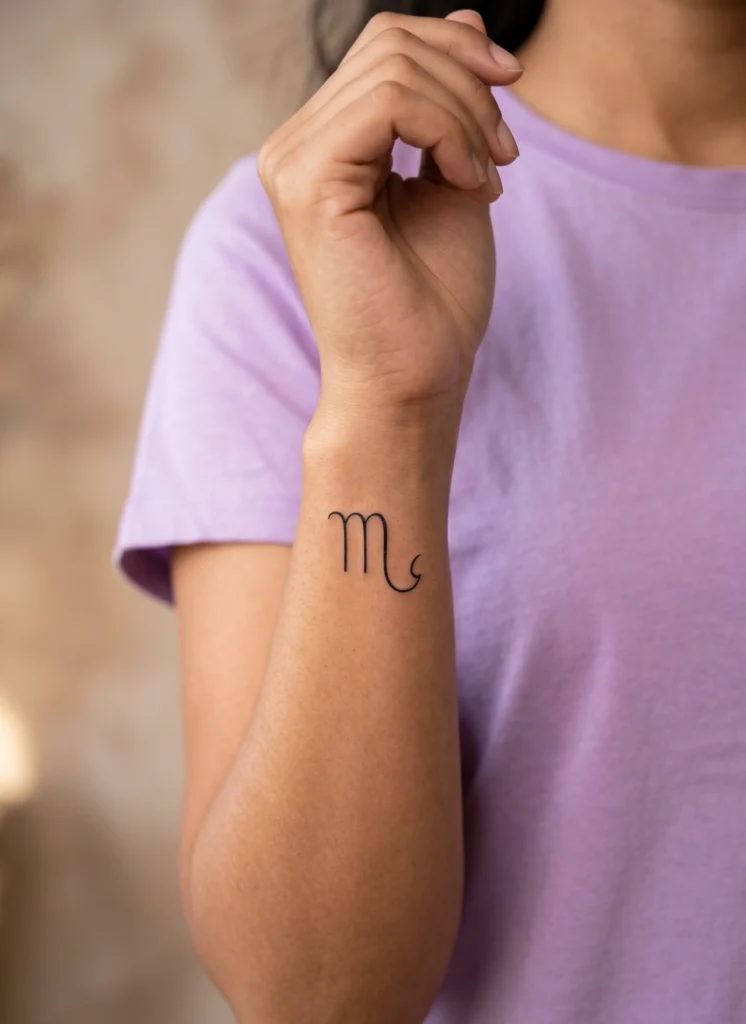 Simple Curved Scorpion Tail Symbol