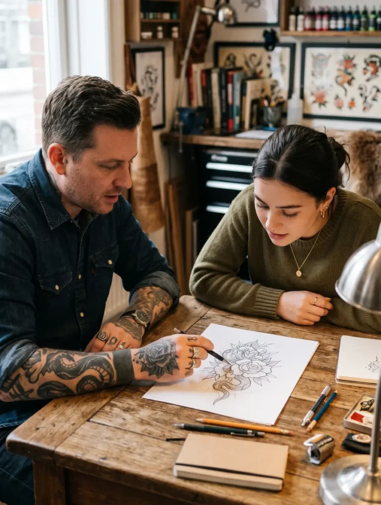 Tattoo Consultation Scene