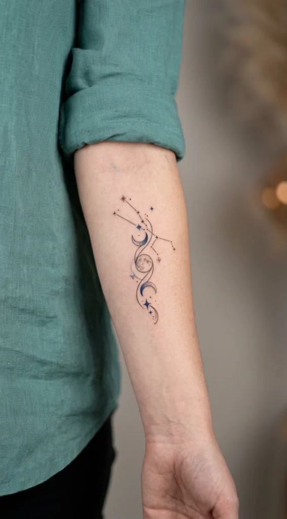 Taurus Constellation with Moon Phases