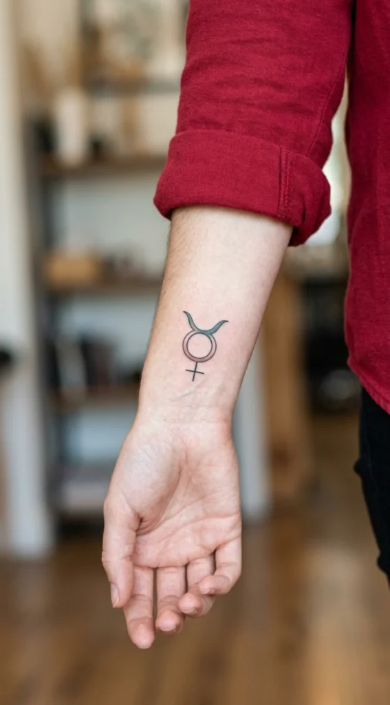 Venus Planet and Taurus Symbol Fusion