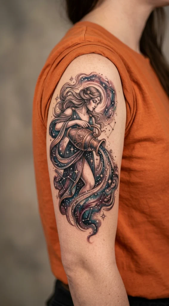 Woman Pouring Cosmic Water Jug