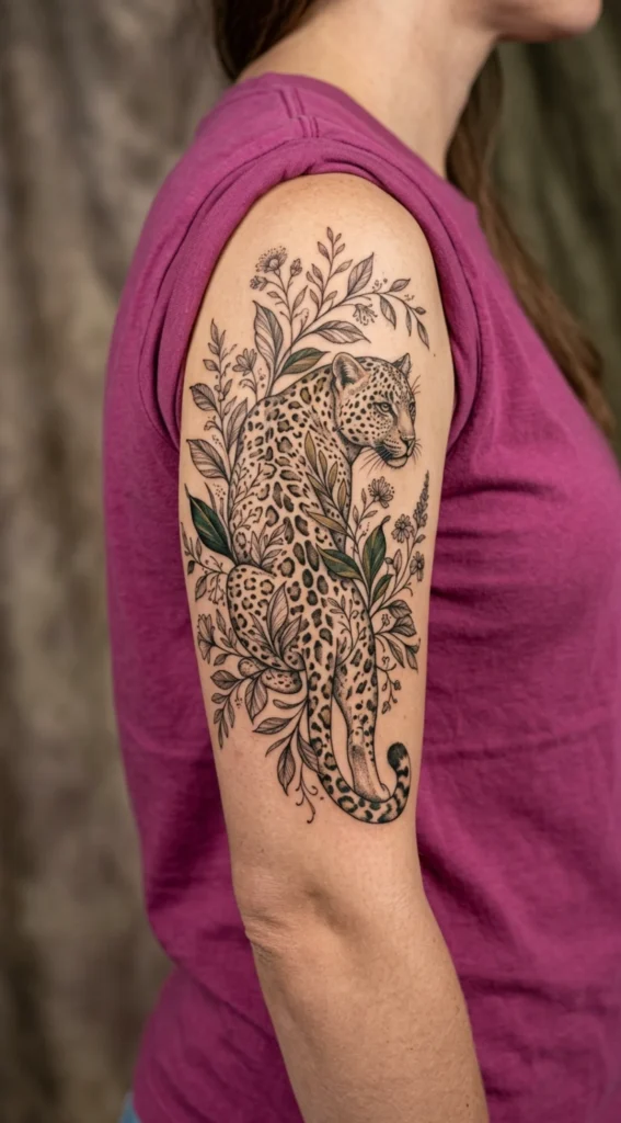 Botanical Leopard Design