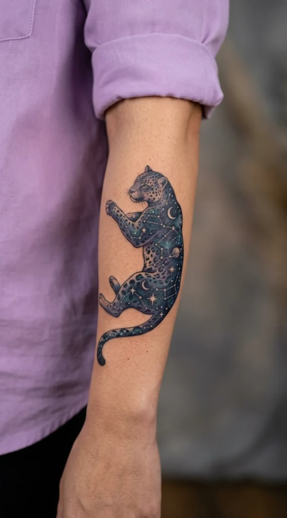 Celestial Leopard Tattoo