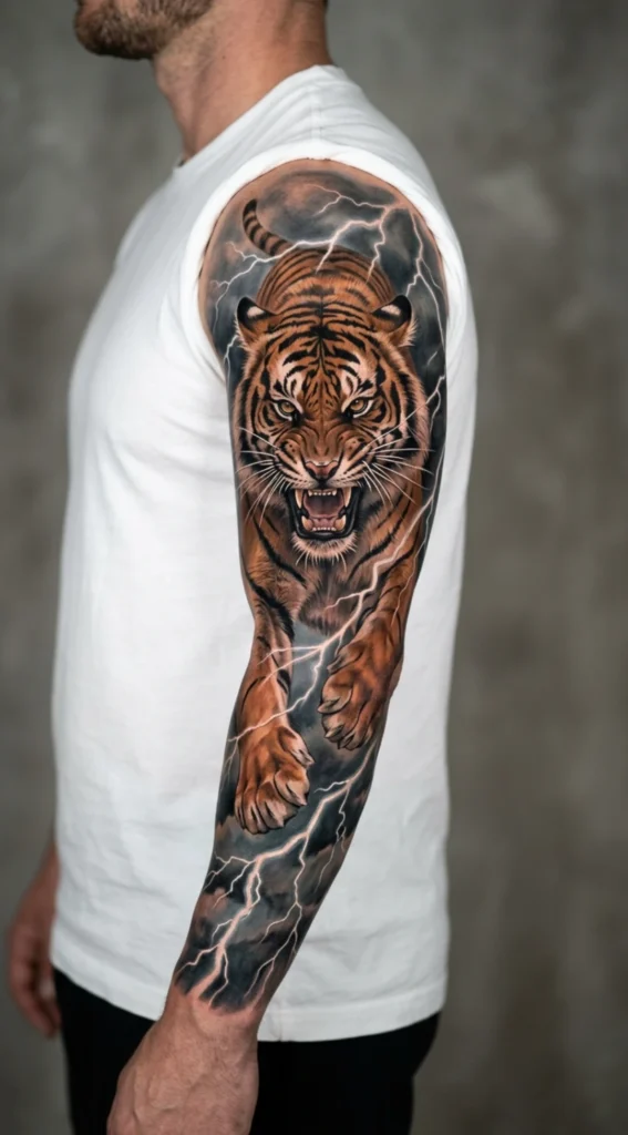 Charging Tiger Full Sleeve with Lightning