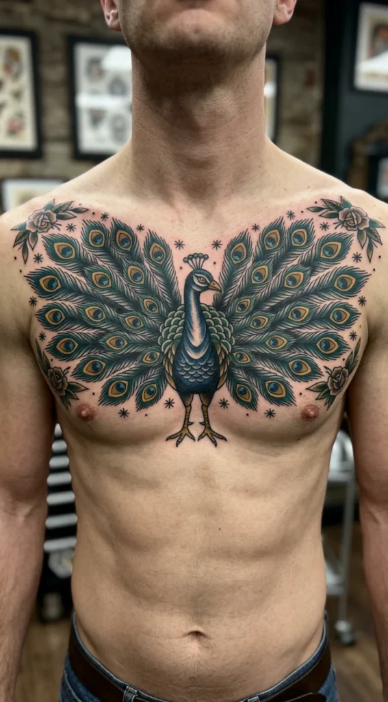 Chest Peacock Traditional Design