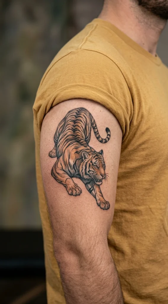 Crouching Tiger Ready to Attack