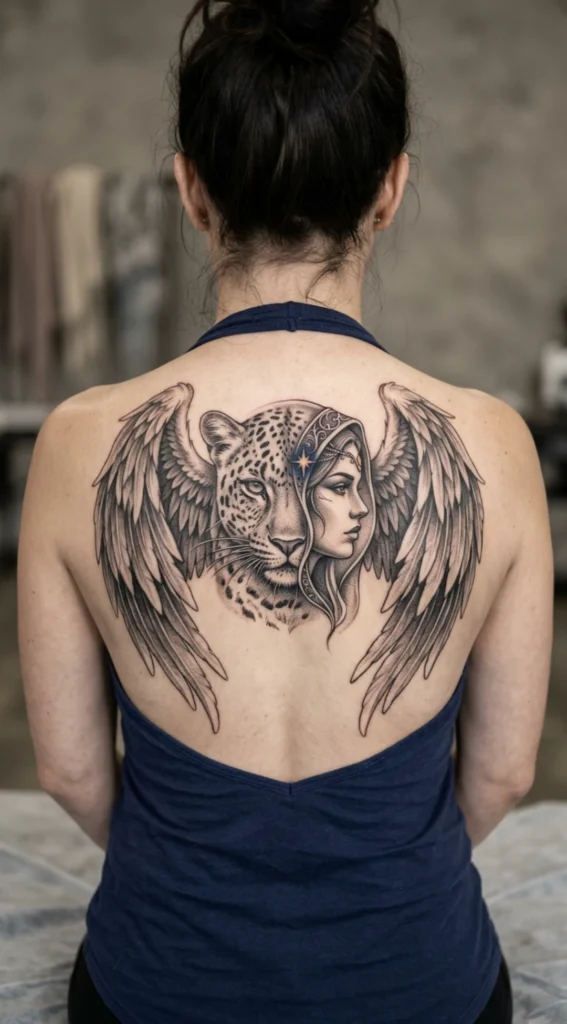 Half Leopard Half Angel Warrior