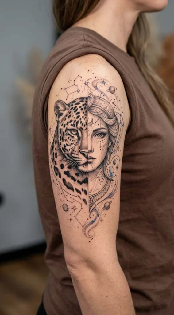 Half Leopard Half Celestial Goddess
