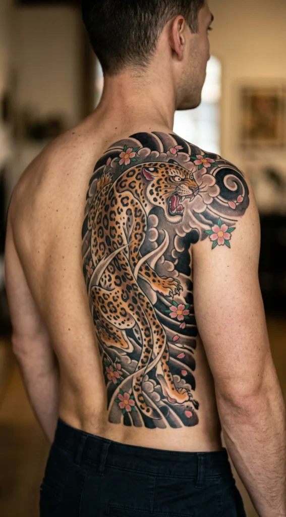 Japanese Style Leopard with Wind Bars