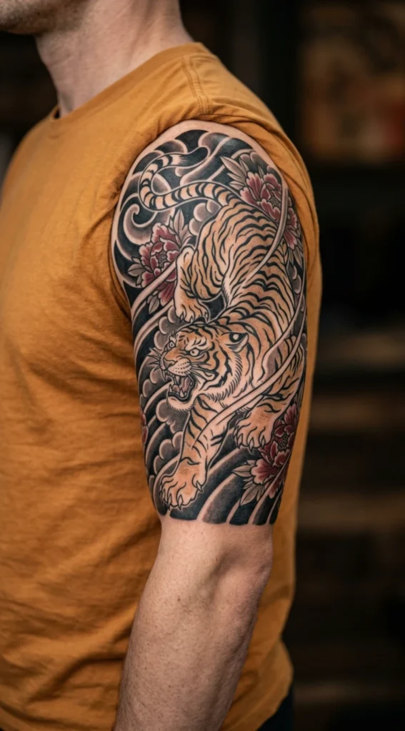 Japanese Tiger with Wind Bars
