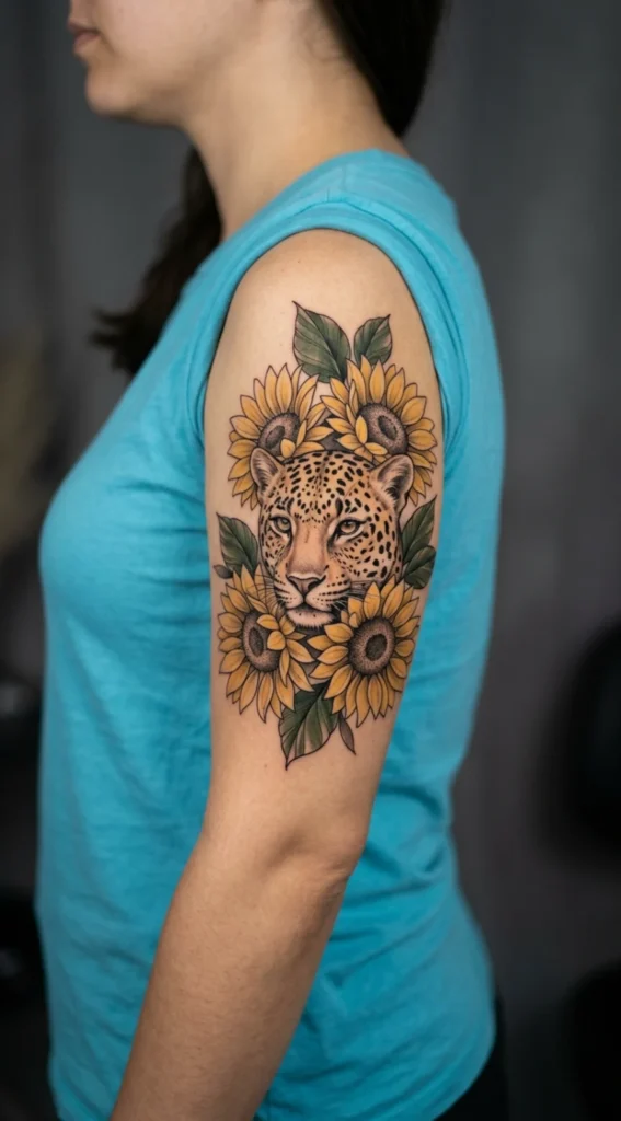 Leopard and Sunflower Design