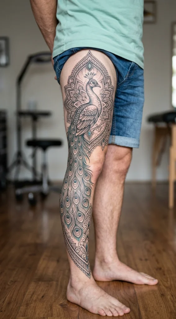 Ornamental Peacock Leg Sleeve