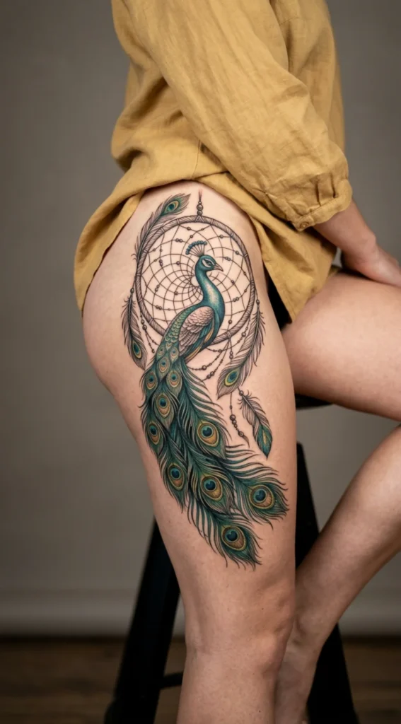 Peacock and Dreamcatcher Design
