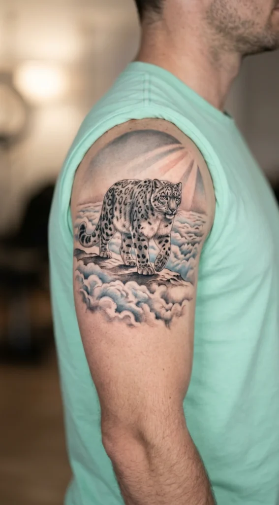 Snow Leopard Above the Clouds