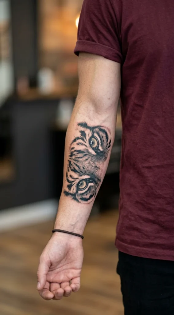 Tiger Eyes Forearm Focal Point Piece