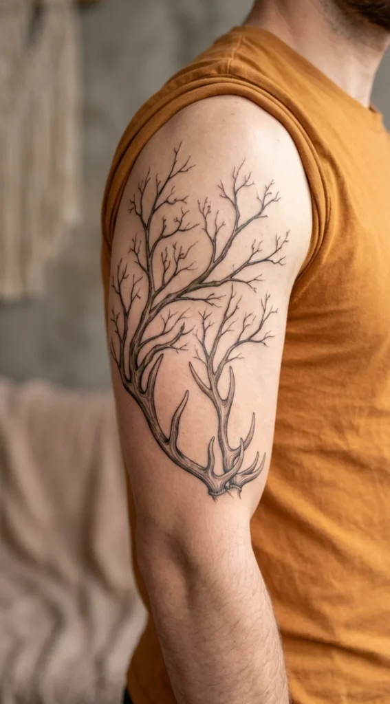 Antlers Transforming into Tree Branches