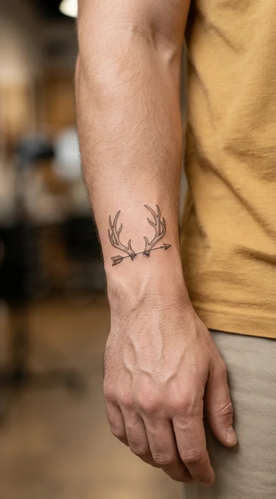 Arrow Through Antlers Design