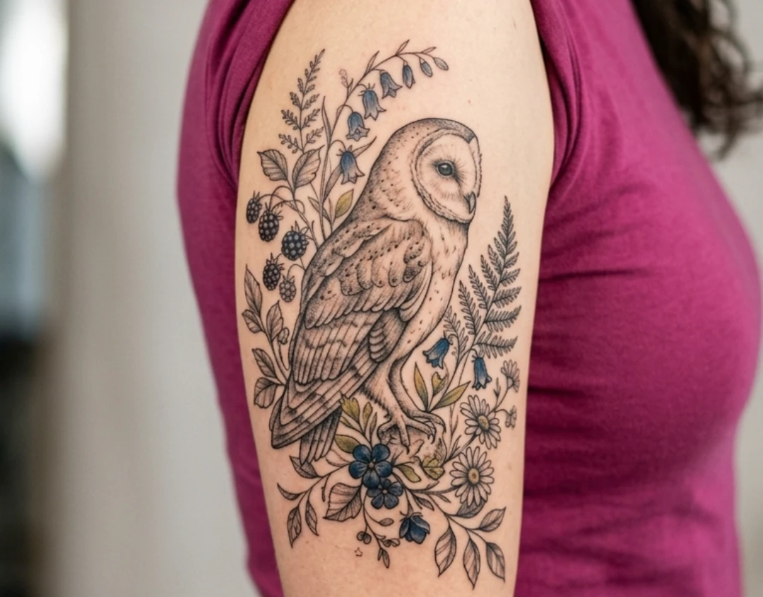 Barn Owl Tattoo Ideas