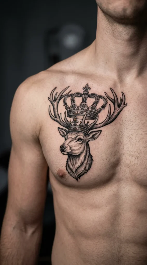 Crowned King Stag Symbol
