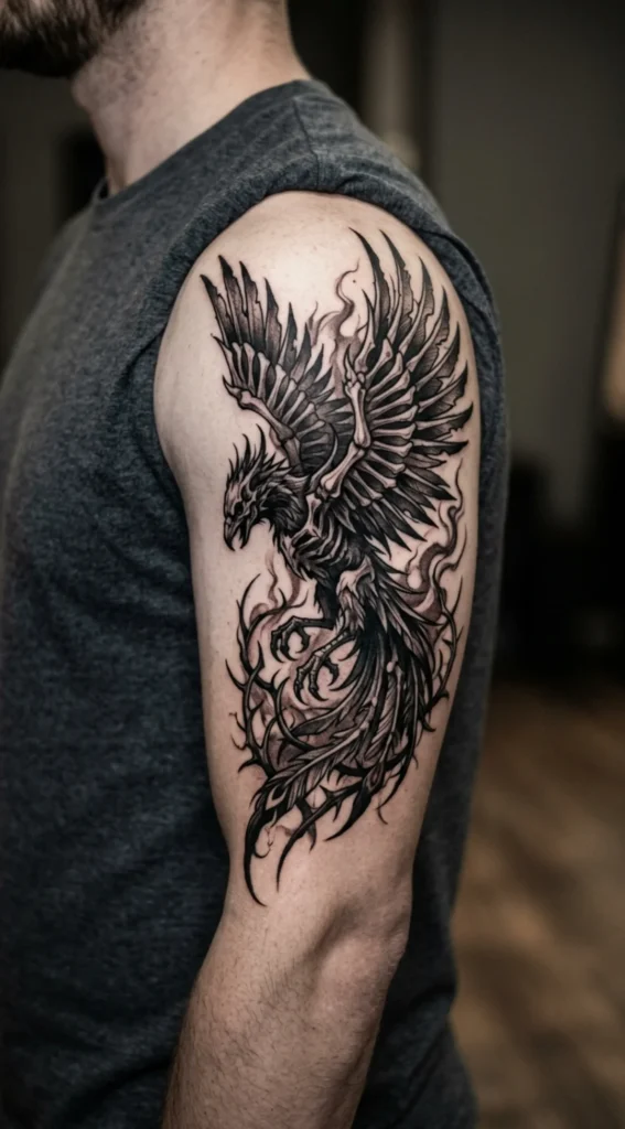 Dark Gothic Phoenix Design