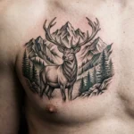 Deer Chest Tattoo Designs
