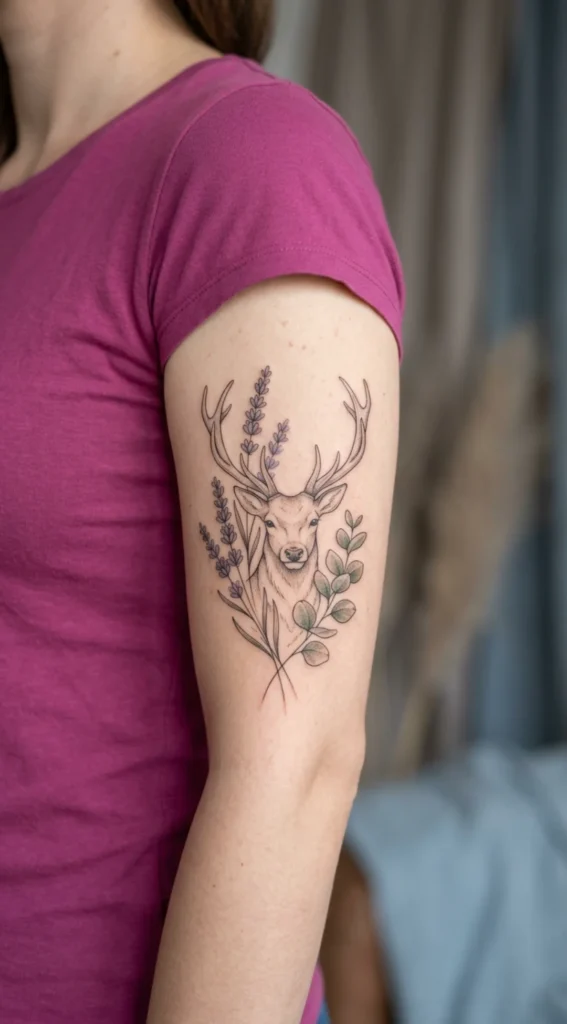 Deer with Lavender and Eucalyptus