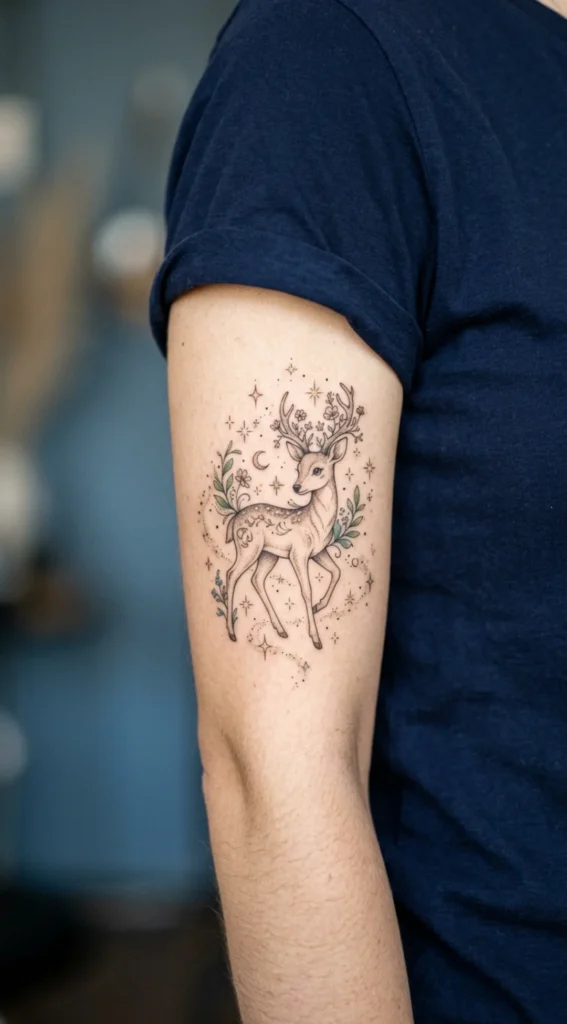  Fairy-Inspired Deer with Sparkling Stars