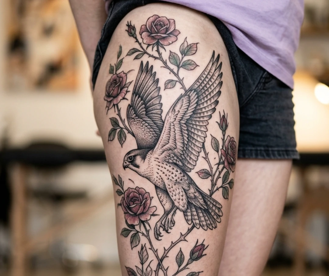 Falcon Tattoo Ideas for Females