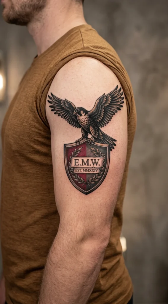 Falcon and Shield Warrior Emblem