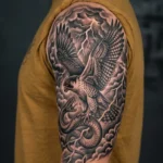 Falcon and Snake Tattoo Designs