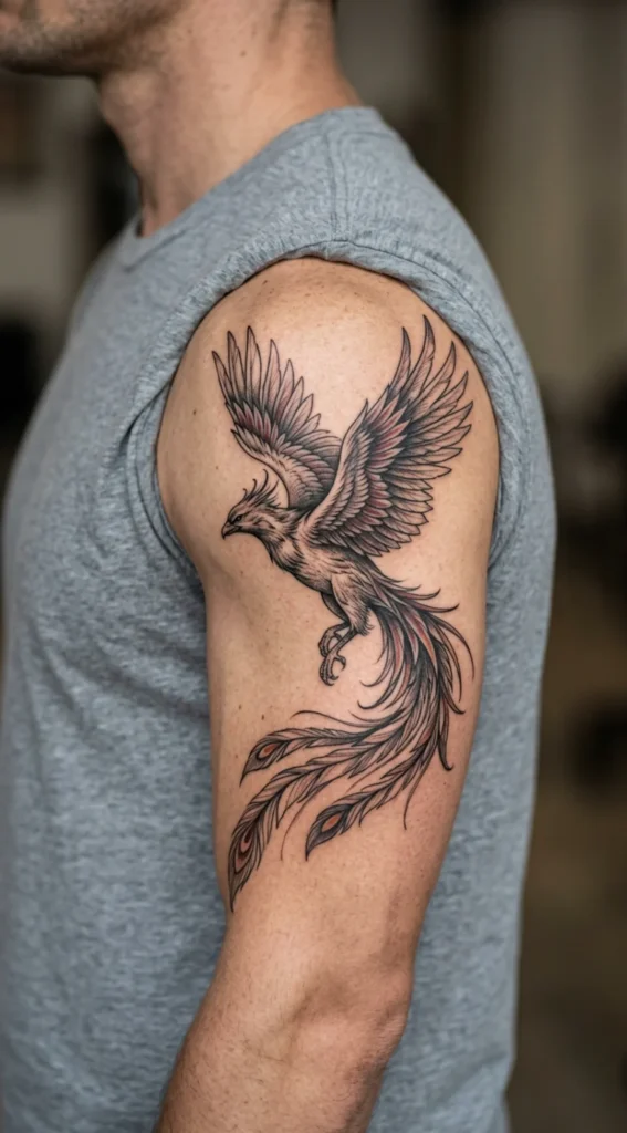 Flying Phoenix Across the Shoulder