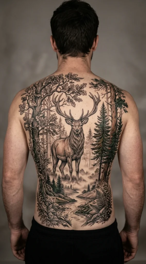  Full Back Majestic Woodland Stag